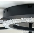 Czarny plafon LED z pierścieniami 86cm  - P150