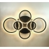 Czarny plafon LED z pierścieniami 86cm  - P150