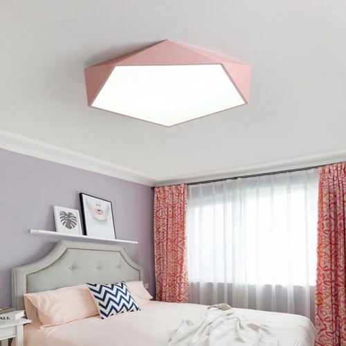 Różowy Plafon LED z pilotem  50cm 32Watt - P312