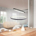 Czarna lampa sufitowa Ring LED 60x40 nad wyspę