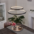 Czarna lampa sufitowa Ring LED 60x40 do jadalni
