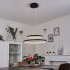 Czarna lampa sufitowa Ring LED 60x40 w salonie