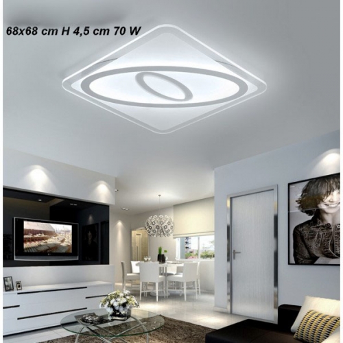 PLAFON LED z pilotem  68x68cm 70Watt -P064
