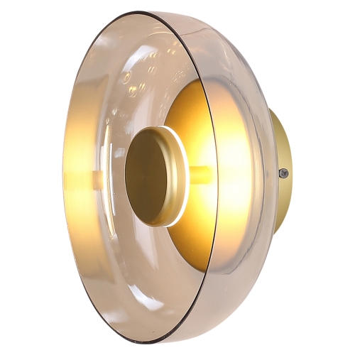 Lampa ścienna DISCO LED złota 23 cm
