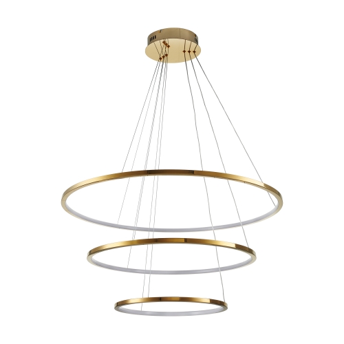 Lampa wisząca SLIM 40+60+80cm LED złota