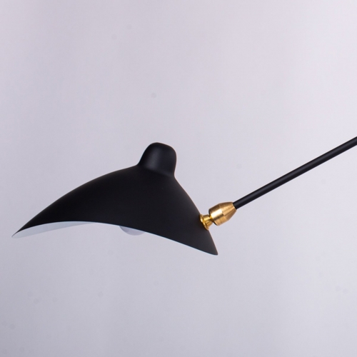 Lampa ścienna CRANE-2W czarna 175 cm
