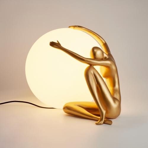 Lampa stołowa WOMAN-1 złota 47 cm