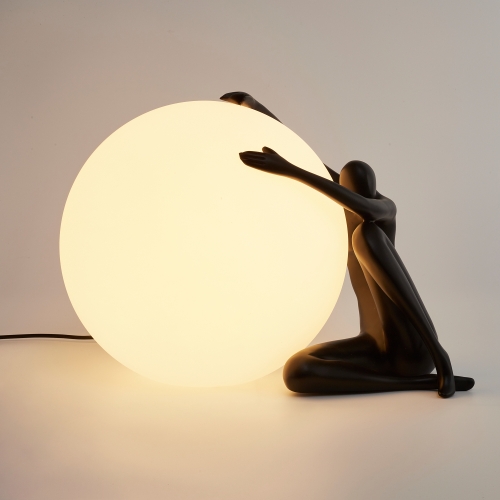 Lampa stołowa WOMAN-1 czarna 47 cm