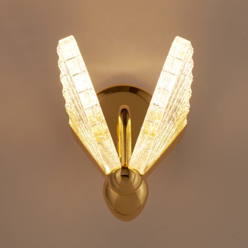 Lampa ścienna BEE LED złota 18 cm
