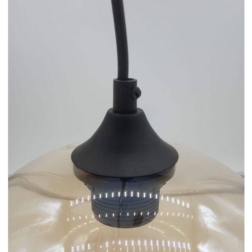 Lampa wisząca LOVE BOMB bursztynowa 25 cm