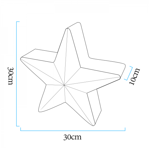Lampa ogrodowa dekoracyjna gwiazda STAR LED RGBW 16 kolorów 30 cm
