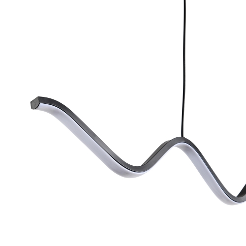 Lampa wisząca ZIGZAG LED czarna 90 cm