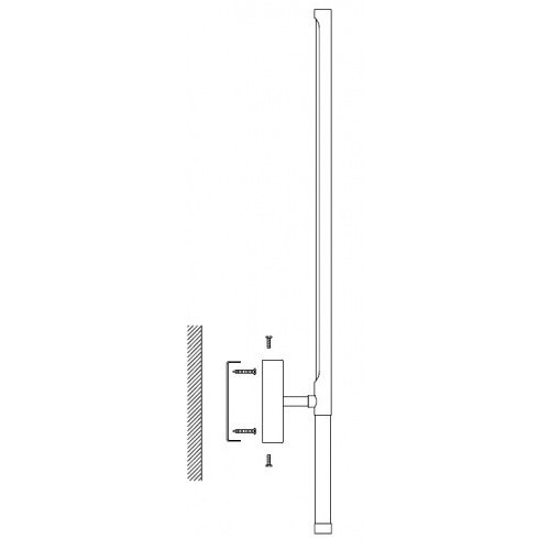 Lampa ścienna FRESCO LED złota 65 cm