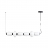 Lampa wisząca BRILLA-6 LED biało-czarna 125 cm