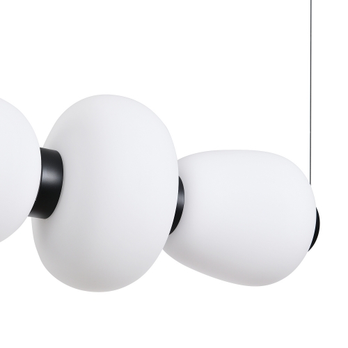 Lampa wisząca BRILLA-6 LED biało-czarna 125 cm