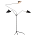Lampa podłogowa CRANE-3F czarna 210 cm