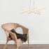 Lampa wisząca CRISS CROSS LED złota 78 cm