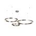 Lampa wisząca CIRCLE 40+60+80 LED nikiel na 1 podsufitce