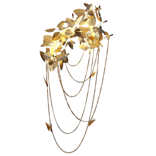 Lampa ścienna BLOSSOM złota 120 cm