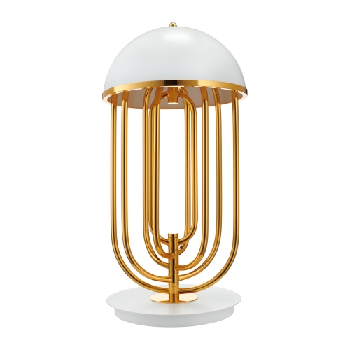 Lampa stołowa DOLCE VITA biało złota 60 cm