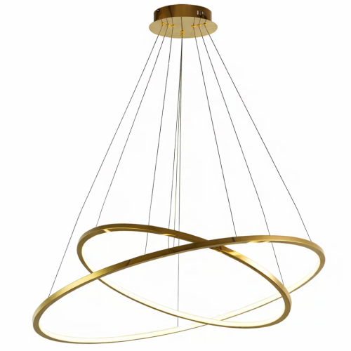 Złota lampa sufitowa Ring LED 80x60 98W L122