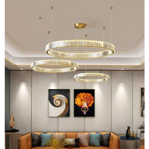 Lampa kryształowa złota LED 100x80x60 173Watt L174