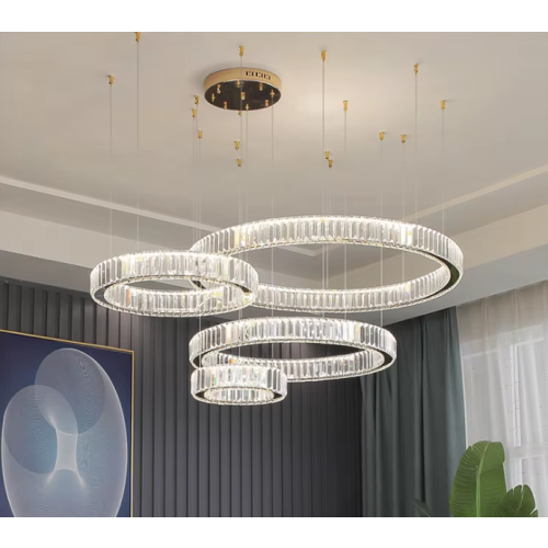 Lampa kryształowa złota LED 100x80x60x40cm 177Watt L173