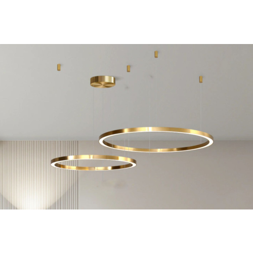 lampa ring zło Lampa wisząca Ring złota 80cm 98Watt L148 nowoczesnata mat