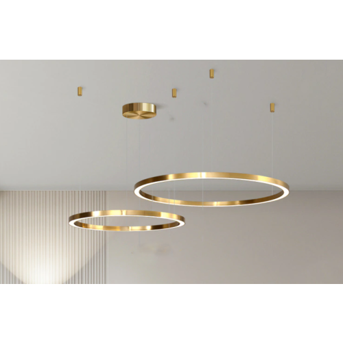 lampa ring złota mat