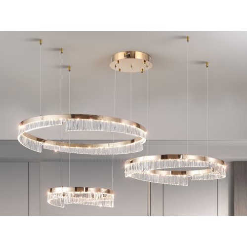 złota lampa sufitowa led