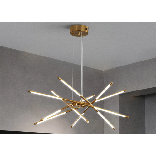 złota lampa wisząca