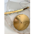 Złota lampa kryształowa wisząca do jadalni - 80cm 100watt - K332
