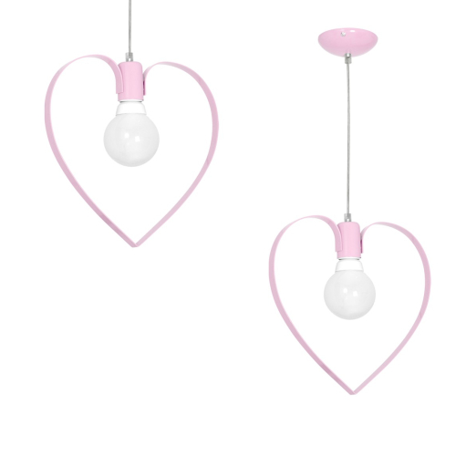 Lampa wisząca AMORE PINK 1xE27