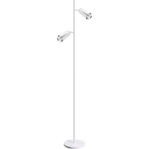 FLOWER WHITE CHROME LAMPA PODŁOGOWA 2xGU10
