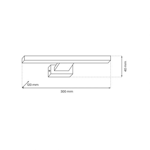 Kinkiet SHINE CHROME 30cm 7W LED