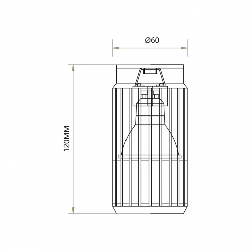 VERTICAL WHITE DOWNLIGHT 1xGU10