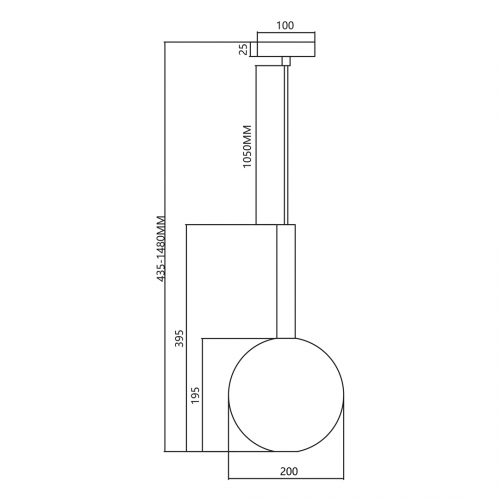 Lampa wisząca NIKO GOLD 1xG9 fi 200