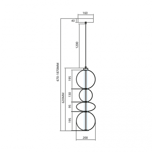 Lampa wisząca DAPHNE AMBER 36W