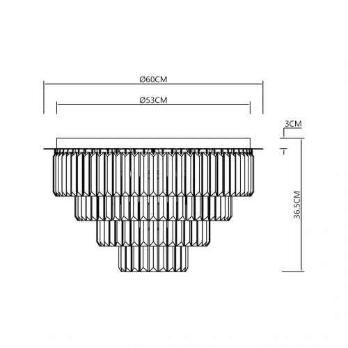Lampa sufitowa MILANO fi 60cm 9xE14