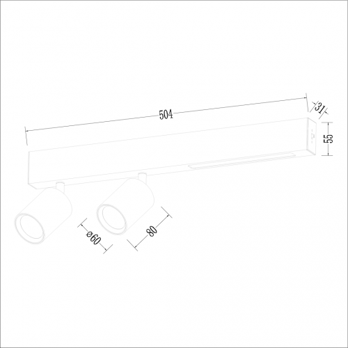 Lampa Sufitowa Magnet 9W+2xGU10 3000/4000K Biały