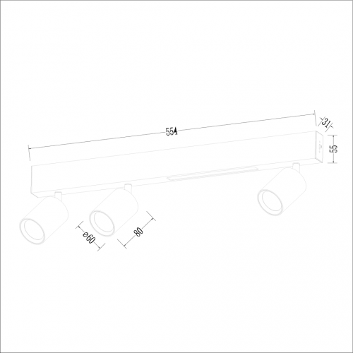 Lampa Sufitowa Magnet 9W+3xGU10 3000/4000K Biały