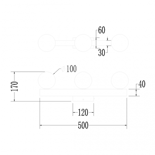 Lampa Sufitowa Magnet 9W+3xG9 3000/4000K Czarny