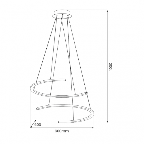 Lampa wisząca DOUBLEMOON 30W LED