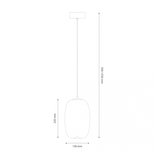 Lampa wisząca VASO 3 SMOKED 4W