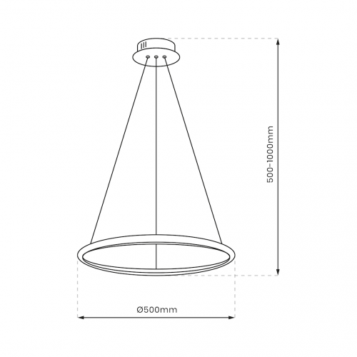 Lampa wisząca HOOP CHROME 27W LED