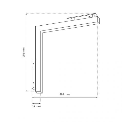 MAGNETIC TRACK L-DOWN 24W 4000K