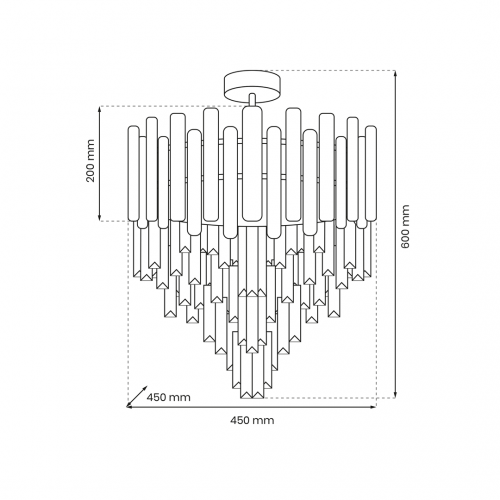 Lampa sufitowa MADISON GOLD 9xE14