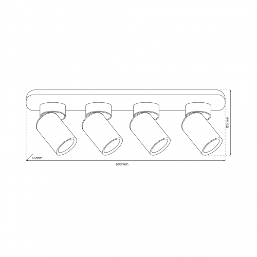 Lampa Sufitowa Andy 4xGU10 Czarny + Złoty