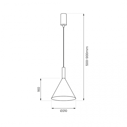 Lampa wisząca PERU BLACK 1xE27
