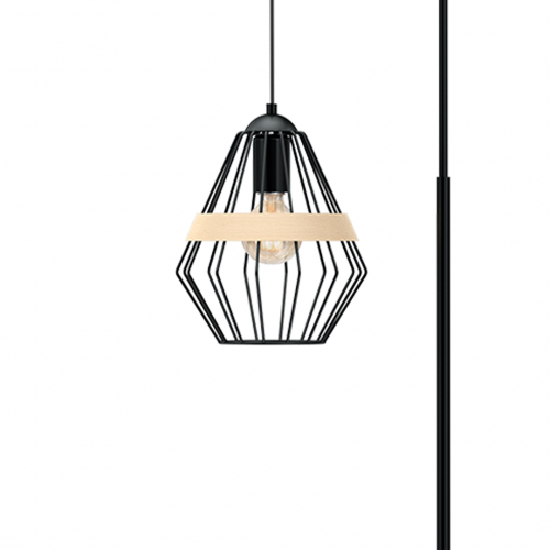 Lampa stojąca CLIFF BLACK 1xE27